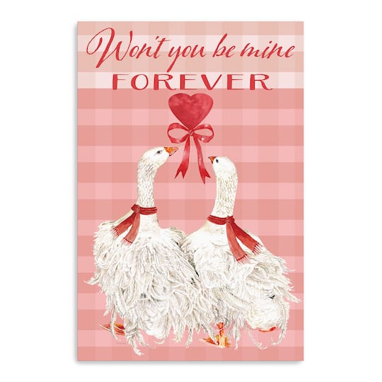 Won't You Be Mine Forever Geese Canvas Giclée Art